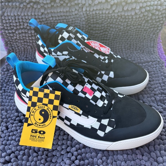 Vans Kids Black and White Checkered Sneakers - Picture 1 of 5